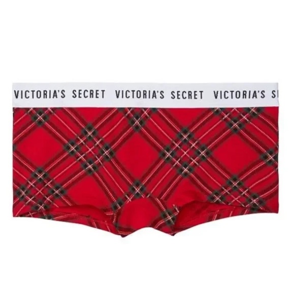 2pc set Victoria’s secret bra& panty plaid pattern holiday bra panty set 34B M - Picture 2 of 12